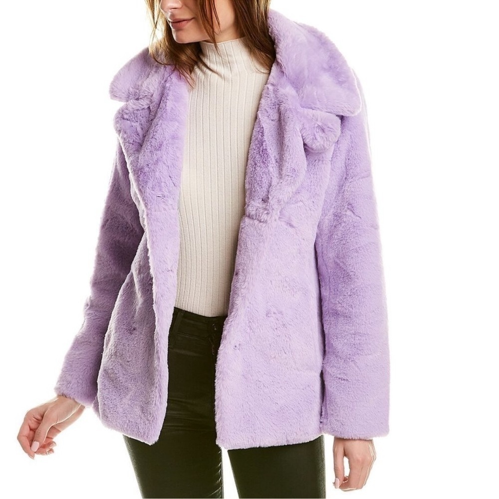 NVLT Lavender Faux Fur Bunny Jacket/Coat